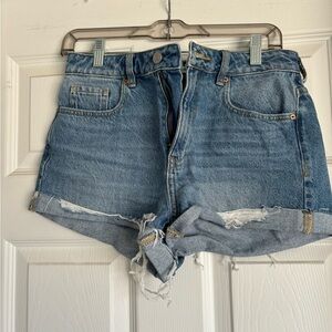 Distressed Denim Shorts